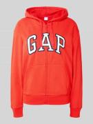 GAP Sweatjacke mit Kapuze in Rot, Größe L