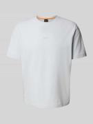BOSS Orange Regular Fit T-Shirt aus Baumwoll-Mix in Hellgrau, Größe L