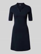 BOSS Tailliertes Minikleid aus Feinripp in Marine, Größe XL