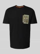 BOSS Orange Regular Fit T-Shirt aus reiner Baumwolle in Black, Größe S