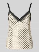 HUGO Pyjama-Oberteil mit Herz-Ausschnitt Modell 'POLKA' in Offwhite, G...