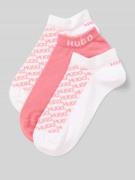 HUGO Sneakersocken im 3er-Pack mit Logo-Details in Hellrosa, Größe 35-...