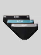 BOSS Slip aus Baumwoll-Elasthan-Mix im 3er-Pack in Black, Größe L