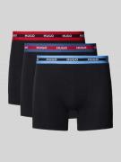 HUGO Boxershorts mit elastischem Logo-Bund im 3er-Pack in Black, Größe...