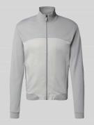 BOSS Regular Fit Sweatjacke aus Baumwoll-Mix in Hellgrau, Größe M