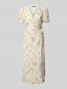 Gina Tricot Midikleid mit Strukturmuster in Apricot, Größe 38