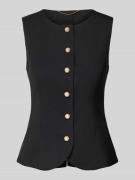 Marc Cain Slim Fit Weste mit Rundhalsausschnitt in Black, Größe 38