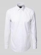BOSS Slim Fit Hemd aus Baumwoll-Mix in Weiss, Größe 44