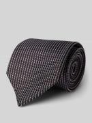 BOSS Seidenkrawatte mit Allover-Muster in Dunkelbraun, Größe 1