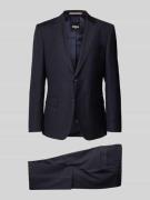 BOSS Slim Fit Anzug aus gestreifter Schurwolle in Marine, Größe 102
