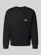 Emporio Armani Sweatshirt mit Label-Stitching in Black, Größe L
