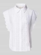 Copenhagen Muse Blusentop mit Spitze und verdeckter Knopfleiste in Off...