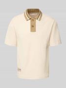 ANOTHER COTTON LAB Poloshirt mit Label-Stitching in Beige, Größe L