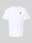 Forét T-Shirt mit Motiv-Stitching Modell 'TOURNESOL' in Weiss, Größe M