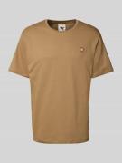 Wood Wood T-Shirt mit Logo-Badge Modell 'Ace' in Beige, Größe L