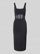 Lipsy Cocktailkleid mit Square-Neck-Ausschnitt in Black, Größe 34