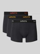 Levi's® Boxershorts mit elastischem Logo-Bund im 3er-Pack in Black, Gr...