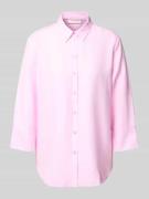 ETERNA Loose Fit Hemdbluse aus Baumwoll-Leinen-Mix in Hellrosa, Größe ...