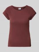 JAKE*S STUDIO WOMAN T-Shirt mit geripptem Rundhalsausschnitt in Rostro...