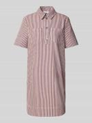 Jake*s Casual Mini Hemdblusenkleid mit Brusttaschen in Weiss, Größe 44