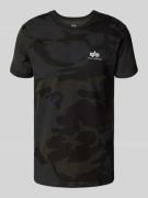 Alpha Industries T-Shirt mit Label-Print in Black, Größe L