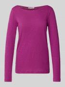 Marc O'Polo Regular Fit Langarmshirt aus reiner Baumwolle in Fuchsia, ...