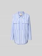 BAUM & PFERDGARTEN Relaxed Fit Hemdbluse aus Baumwolle in Hellblau, Gr...