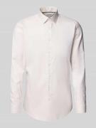 Jake*s Super Slim Fit Business-Hemd mit Kentkragen in Taupe, Größe 41/...