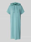 Christian Berg Woman Sweatkleid mit Statement-Print und Kapuze in Aqua...