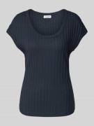 Marc O'Polo Regular Fit T-Shirt aus Baumwoll-Mix in Marine, Größe L