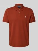 MCNEAL Poloshirt mit Label-Stitching in Dunkelrot, Größe L