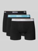 BOSS Regular Fit Trunks aus Baumwoll-Mix im 3er-Pack in Blau, Größe L