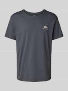 Alpha Industries T-Shirt mit Label-Print und Rundhalsausschnitt in Dun...
