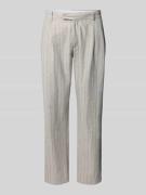 SELECTED HOMME Regular Fit Leinenhose mit Bundfalten in Hellbraun, Grö...