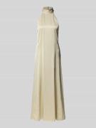 Samsøe Samsøe Maxikleid aus Viskose mit Stehkragen in Hellgrau, Größe ...