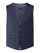 MCNEAL Slim Fit Weste mit Gitterkaro in Marine, Größe 54
