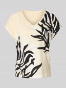 Tom Tailor Regular Fit T-Shirt aus reiner Baumwolle in Beige, Größe L