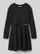 Calvin Klein Jeans Kleid mit Label-Print in Black, Größe 176