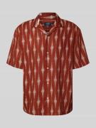 MCNEAL Freizeithemd aus Viskose-Leinen-Mix in Dunkelrot, Größe L