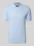 MCNEAL Regular Fit Poloshirt mit Knopfleiste in Hellblau, Größe L