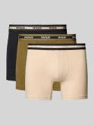 HUGO Boxershorts mit elastischem Logo-Bund im 3er-Pack in Khaki, Größe...