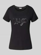 LIU JO SPORT T-Shirt mit Label-Print in Black, Größe L