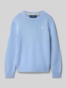 Polo Ralph Lauren Teens Strickpullover mit Rundhalsausschnitt und Labe...