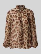 Luisa Cerano Bluse aus Viskose mit Schnürung in Camel, Größe 40