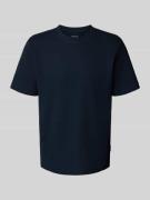 Tom Tailor Regular Fit T-Shirt aus Baumwoll-Mix in Dunkelblau, Größe L