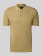 MCNEAL Regular Fit Strickpolo mit Knopfleiste in Schilf, Größe M