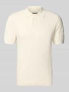 MCNEAL Regular Fit Strickpolo mit Knopfleiste in Ecru, Größe XL