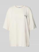 Jake*s Casual Oversized T-Shirt mit Statement-Print in Offwhite, Größe...