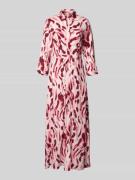 YAS Maxikleid mit Knopfleiste Modell 'SAVANNA' in Dunkelrot, Größe S