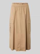 MOS MOSH Midirock mit elastischem Bund Modell 'Dahlia' in Beige, Größe...